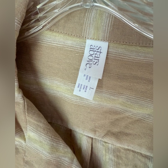 NWT Stars Above Matching Striped Top & Wide Cropped Pants (SZ L Top, XL Pants) - Picture 11 of 16